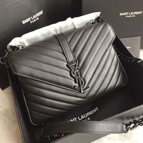 ysl black flap bag|More.